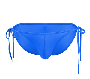 Mens Lycra Brief With Tie Sides Blue