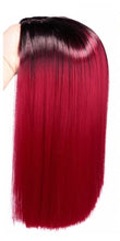 Load image into Gallery viewer, Wignee Ombre Red/ Black 14&quot; Wig
