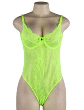 Load image into Gallery viewer, Green Underwire Lace Teddy (12-14) Xl
