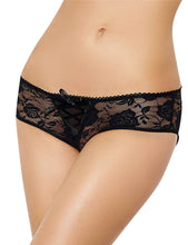 Load image into Gallery viewer, Black Lace Open Crotch Panty (12-14) Xl

