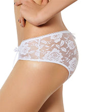 Load image into Gallery viewer, White Lace Open Crotch Panty (12-14) Xl
