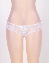 Load image into Gallery viewer, White Lace Open Crotch Panty (12-14) Xl
