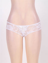 Load image into Gallery viewer, White Lace Open Crotch Panty (16-18) 3xl

