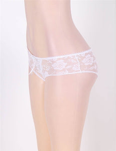 White Lace Open Crotch Panty (20-22) 5xl