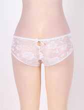 Load image into Gallery viewer, White Lace Open Crotch Panty (12-14) Xl
