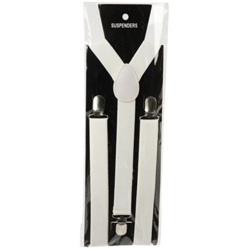 Plain Suspenders White