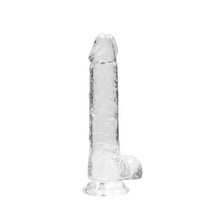 Realrock 8'' Realistic Dildo With Balls Clear