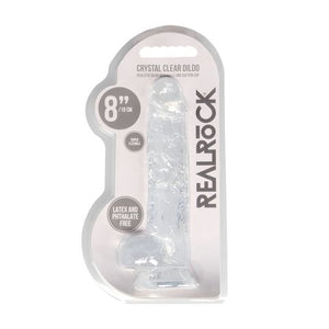 Realrock 8'' Realistic Dildo With Balls Clear