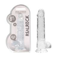 Realrock 8'' Realistic Dildo With Balls Clear