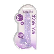 Load image into Gallery viewer, Realrock 8&#39;&#39; Realistic Dildo With Balls Purple
