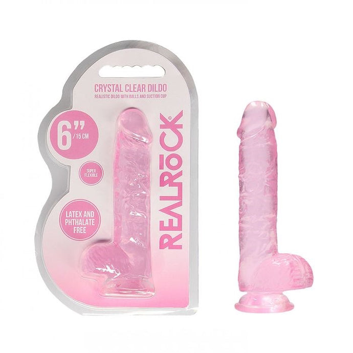 Realrock 6'' Realistic Dildo With Balls Pink