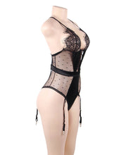 Load image into Gallery viewer, Black Satin &amp; Lace Teddy (16-18) 3xl
