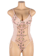 Load image into Gallery viewer, Pink Exquisite Embroidery Bodysuit (16-18) 3xl
