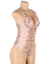 Load image into Gallery viewer, Pink Exquisite Embroidery Bodysuit (16-18) 3xl
