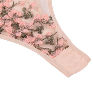 Pink Exquisite Embroidery Bodysuit (16-18) 3xl