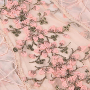 Pink Exquisite Embroidery Bodysuit (20-22) 5xl
