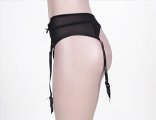 Load image into Gallery viewer, Lace Garter Panty Black (8) M
