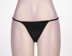 Lace Garter Panty Black (8) M