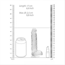 Load image into Gallery viewer, Realrock 6&#39;&#39; Realistic Dildo With Balls Clear
