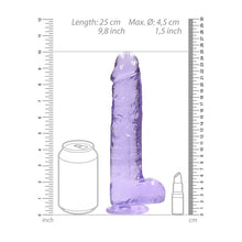 Load image into Gallery viewer, Realrock 9&#39;&#39; Realistic Dildo With Balls Purple
