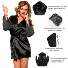 Load image into Gallery viewer, Black Satin Kimono (16-18) 3xl
