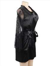 Load image into Gallery viewer, Black Satin Kimono (16-18) 3xl
