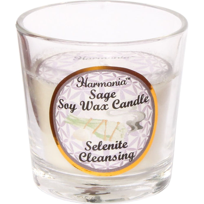 Votive Candle Cleansing - Selenite, Sage