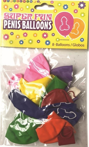 Super Fun Penis Party Balloons (8 X Pack)