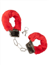Load image into Gallery viewer, Playful Furry Cuffs Red
