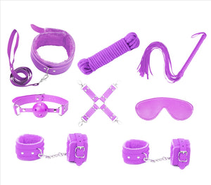 9 Piece Bondage Kit Purple