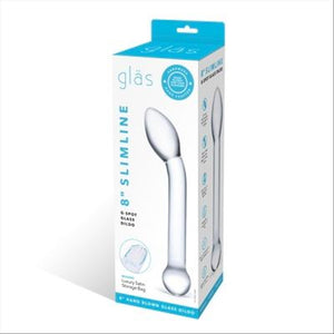 8" Slimline G-spot Glass Dildo