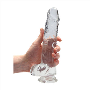 Realrock 9'' Realistic Dildo With Balls Clear