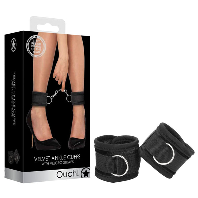 Ouch! Velvet & Velcro Adjustable Ankle Cuffs