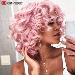 Wignee 12" Short Curly Pink
