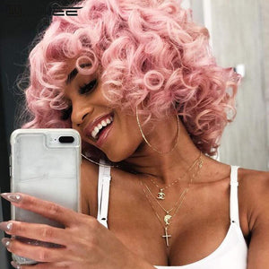 Wignee 12" Short Curly Pink