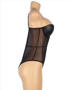 Sheer Boned Underwire Bodysuit (20-22) 5xl