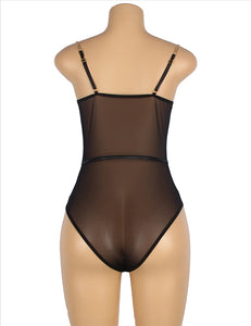 Sheer Boned Underwire Bodysuit (20-22) 5xl