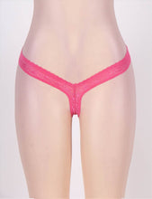 Load image into Gallery viewer, Flower Lace G-string Pink (20-22)3xl
