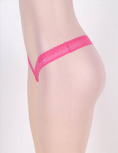 Flower Lace G-string Pink (12-14) Xl