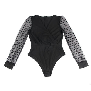 Polka Dot Sleeve Bodysuit (10-12) L