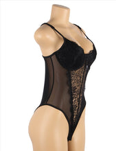 Load image into Gallery viewer, Lace Teddy With Underwire Black (12-14) Xl

