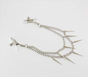 Spiked Chain Nipple Clamps