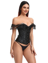 Load image into Gallery viewer, Off Shoulder Bones &amp; Lace Corset (18) 3xl
