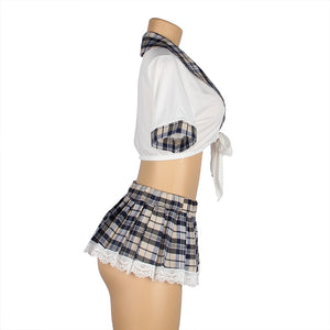 School Girl Skirt & Top Light (8-10) M