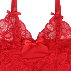 Red Lace Floral Babydoll (16-18) 3xl