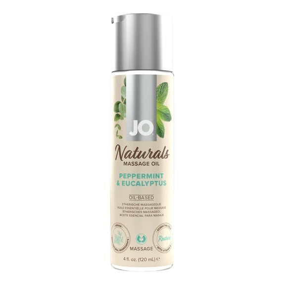 Jo Naturals Massage Oil 120 Ml Peppermint & Eucalyptus