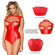 Load image into Gallery viewer, Red Open Bust Teddy (12-14) Xl
