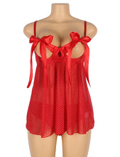 Load image into Gallery viewer, Red Bow-knot Open Back Babydoll (12-14) Xl
