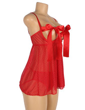 Load image into Gallery viewer, Red Bow-knot Open Back Babydoll (16-18) 3xl
