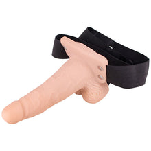 Load image into Gallery viewer, Flesh 6&#39;&#39; Vibration Hollow Strap-on Rechargeable
